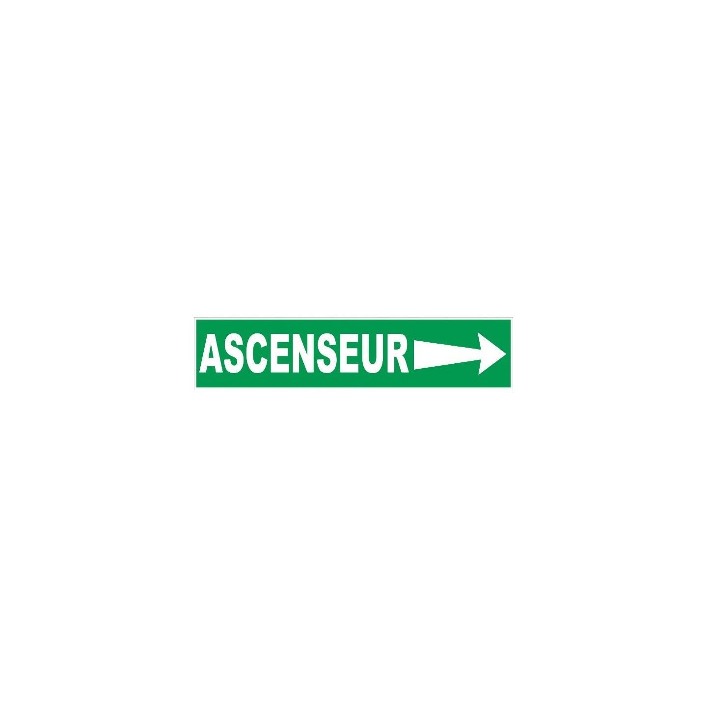 Panneau Ascenseur vers la droite - Panneau d'évacuation - PVC
