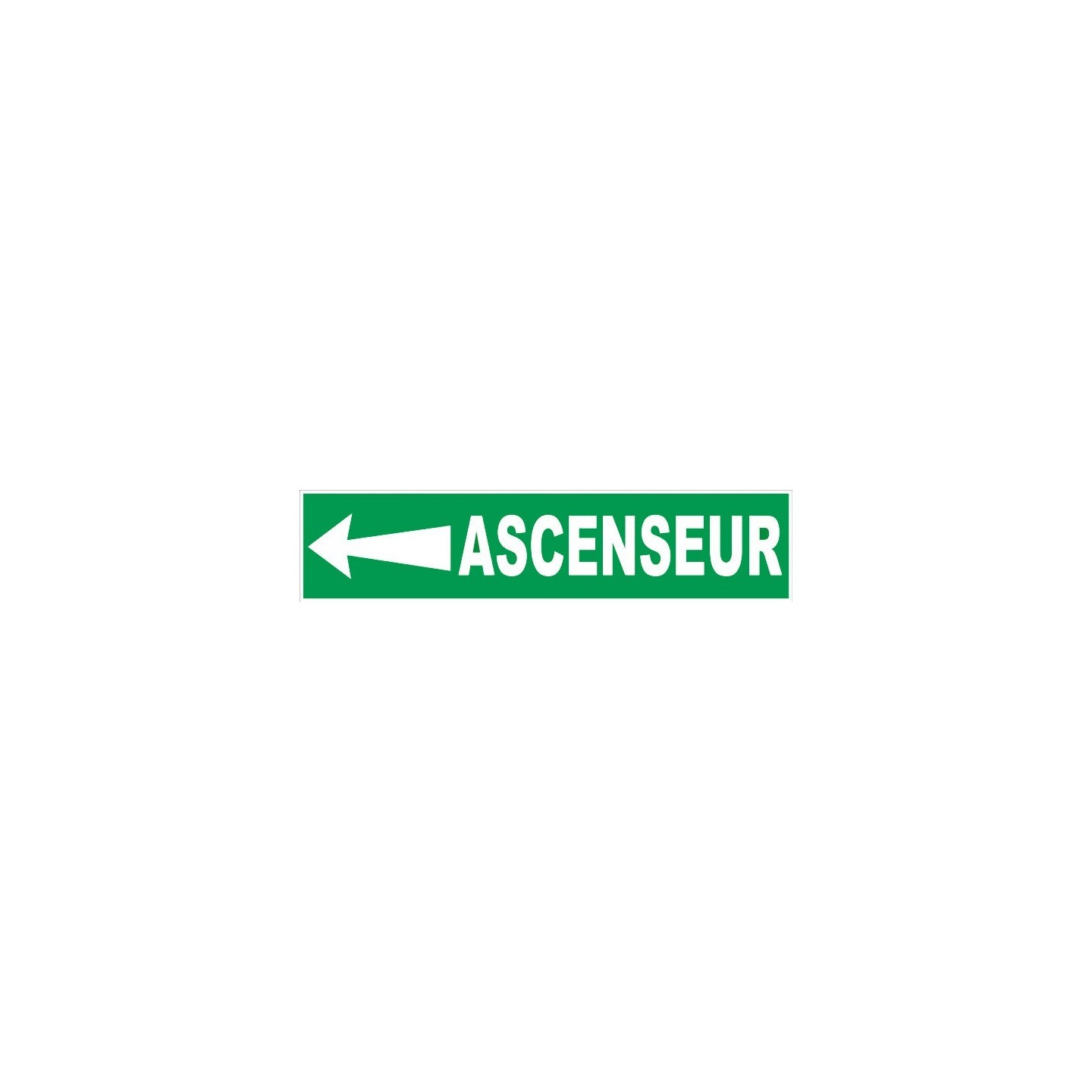 Panneau Ascenseur vers la gauche - Panneau d'évacuation - PVC