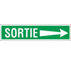 Sortie vers la droite - Panneau PVC rigide