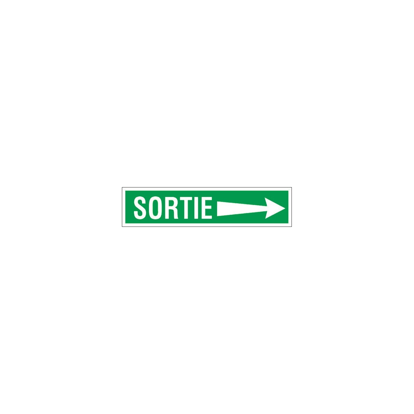 Panneau Sortie vers la droite - Panneau d'évacuation - PVC