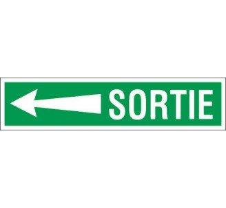 Panneau Sortie vers la gauche PVC rigide
