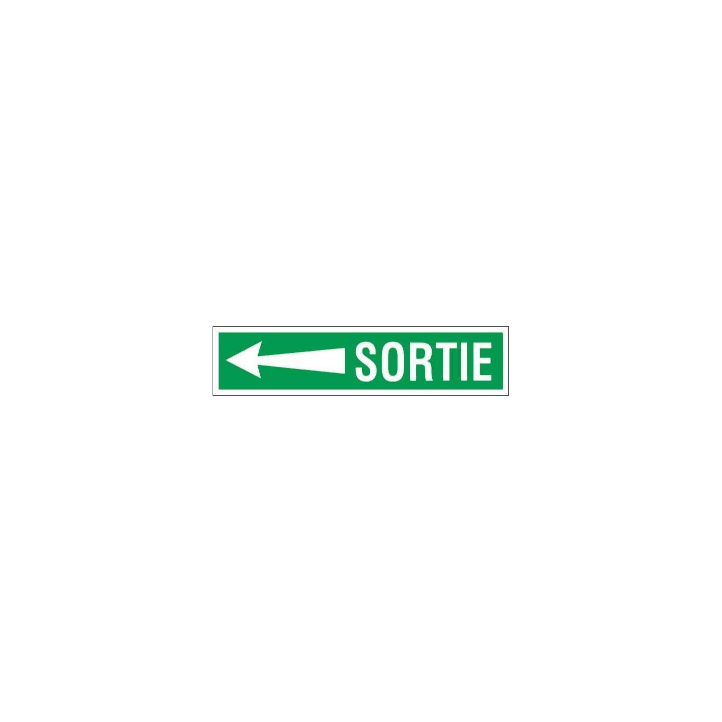 Panneau Sortie vers la gauche - Panneau d'évacuation - PVC