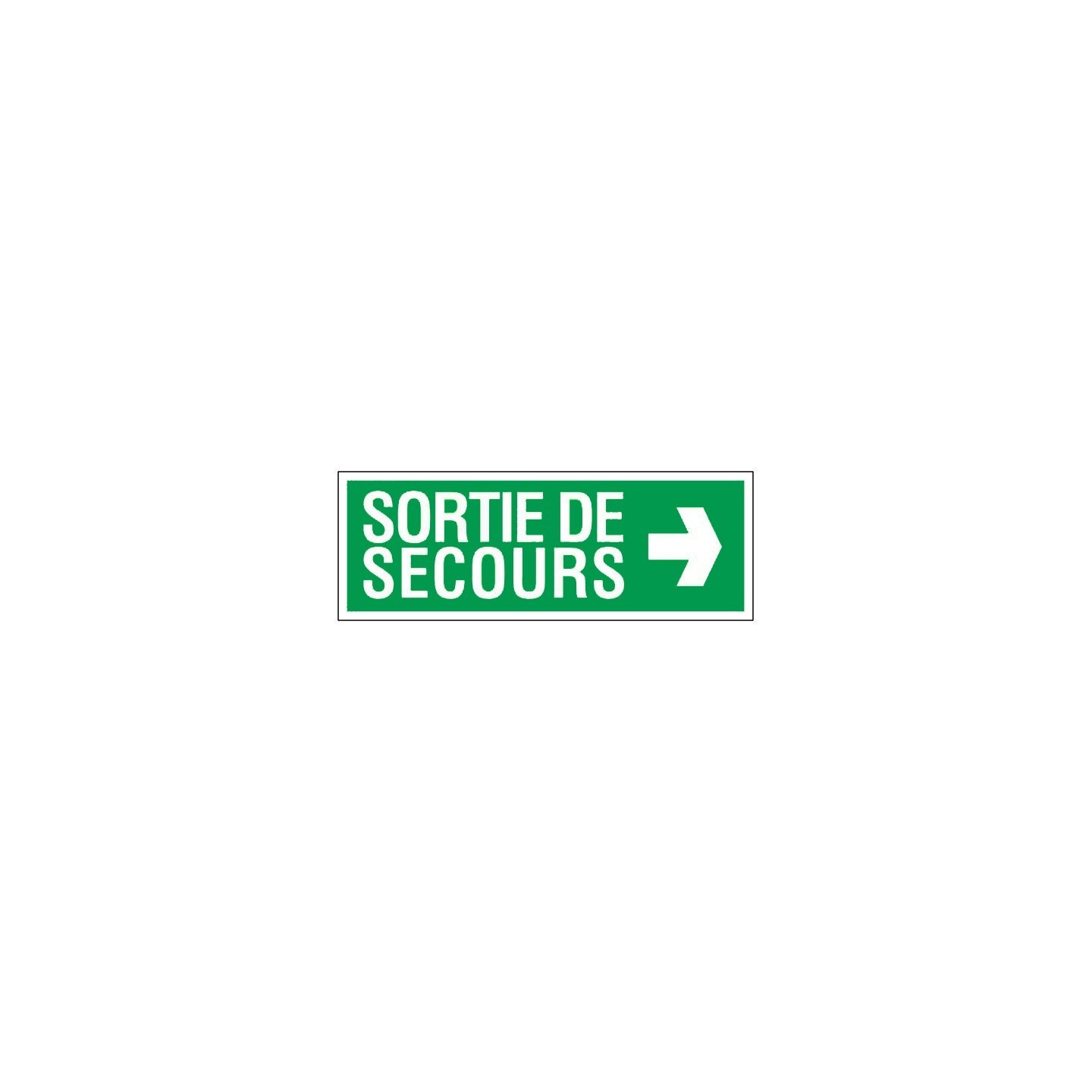 Panneau PVC ou adhésif Sortie de secours vers la droite
