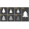 Sticker sapin de noël "l'étincelant" pour vitrine