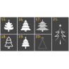 Sticker sapin de noël "l'étincelant" pour vitrine