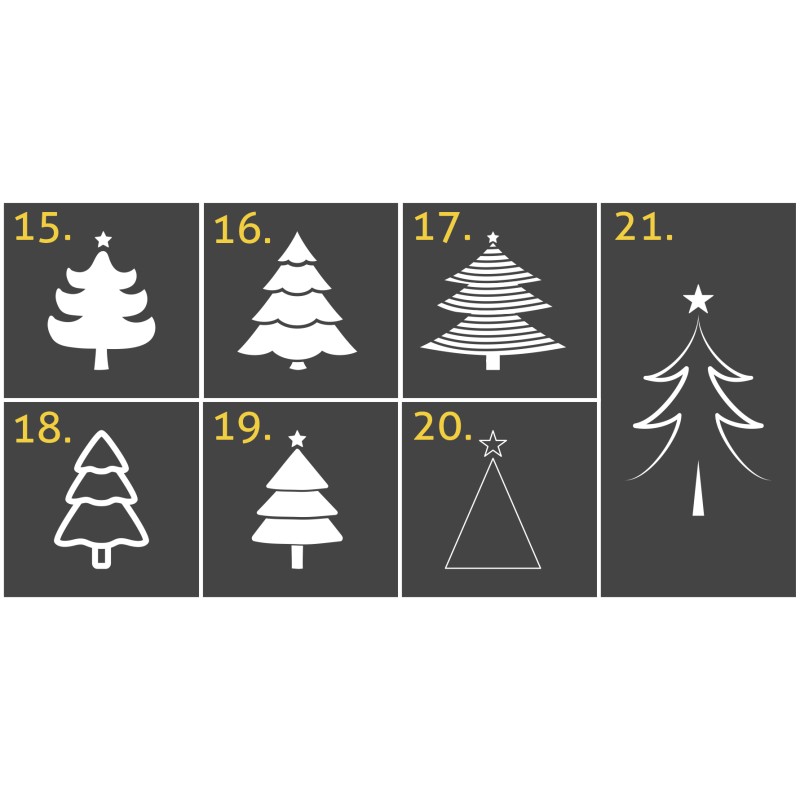 Sticker sapin de noël "l'étincelant" pour vitrine