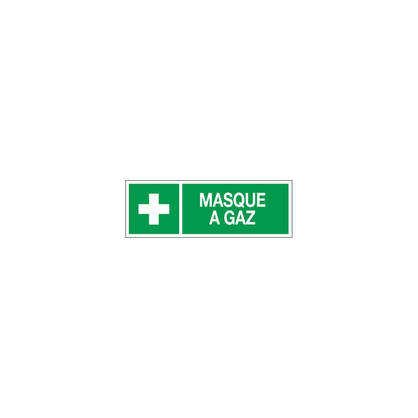 Panneau PVC rigide ou adhésif dim: 120x330mm Masque à gaz