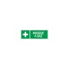Panneau PVC rigide ou adhésif dim: 120x330mm Masque à gaz