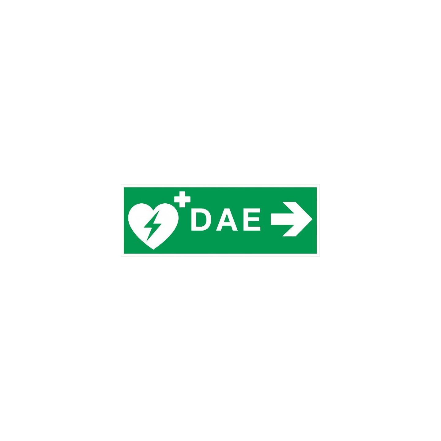 Panneau DAE vers la droite en PVC rigide dim: H 120 x L 330 mm 