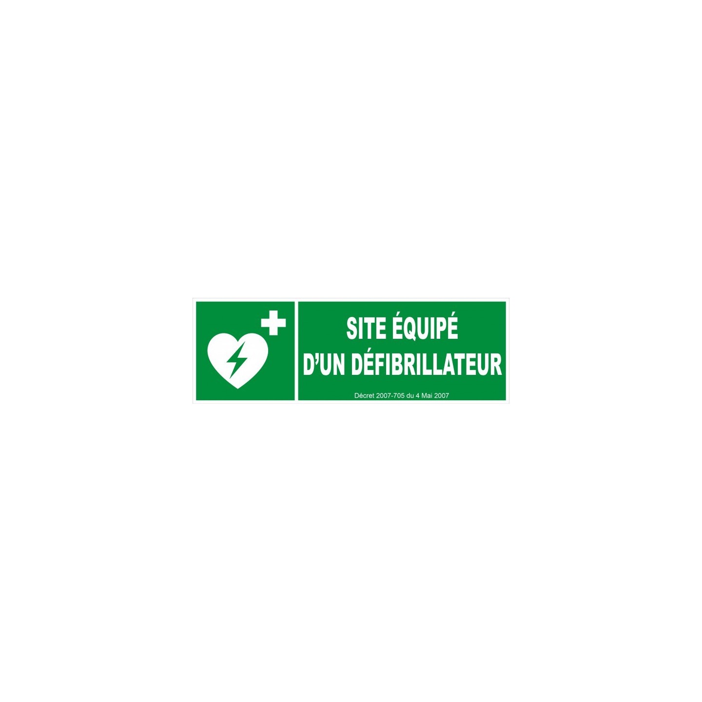 Panneau Site équipé d'un défibrillateur en PVC 150x450mm