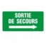 Panneau PVC rigide dim: H 480 x L 960 mm Sortie de secours vers la droite