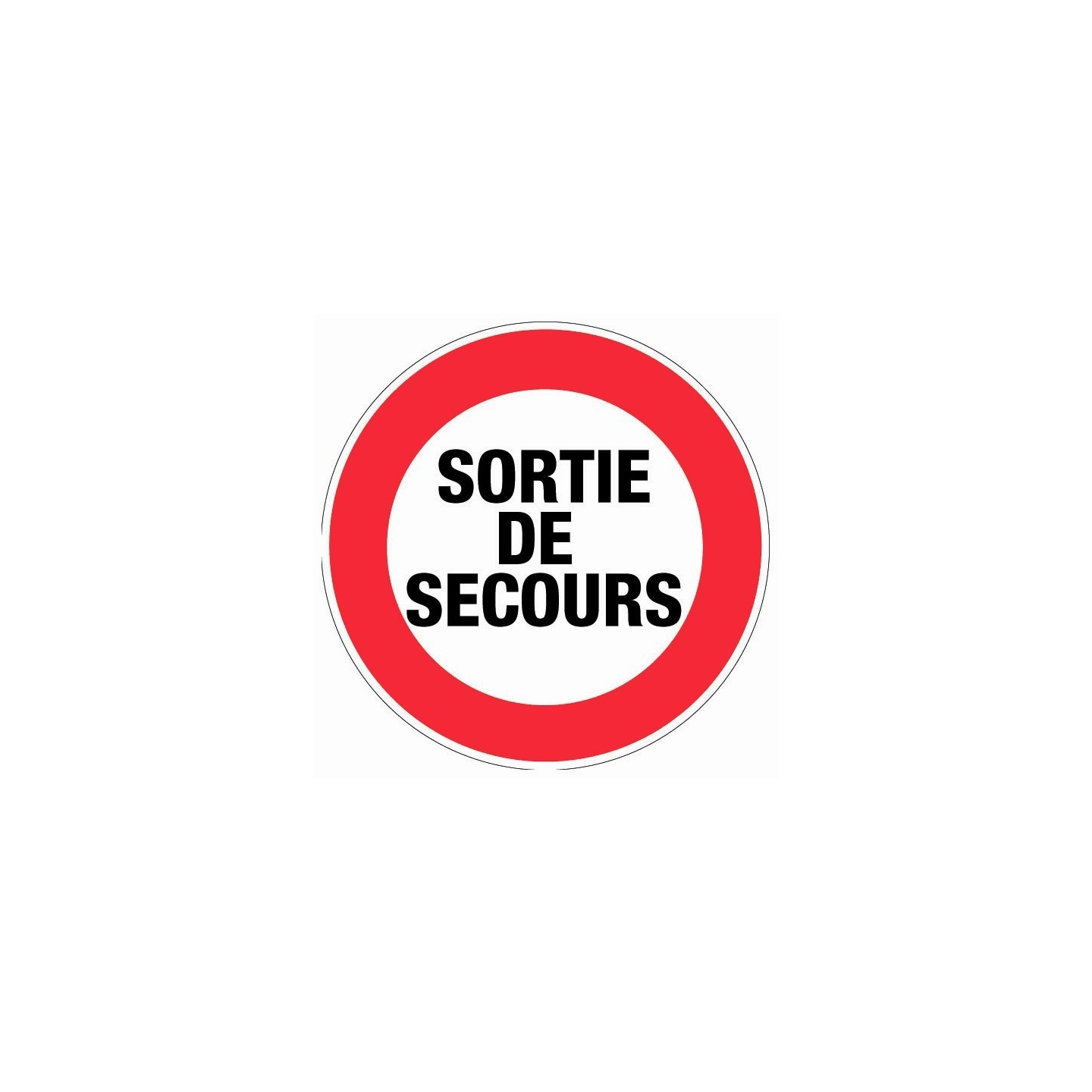 Panneau Sortie de secours en PVC rigide diamètre de 300 mm