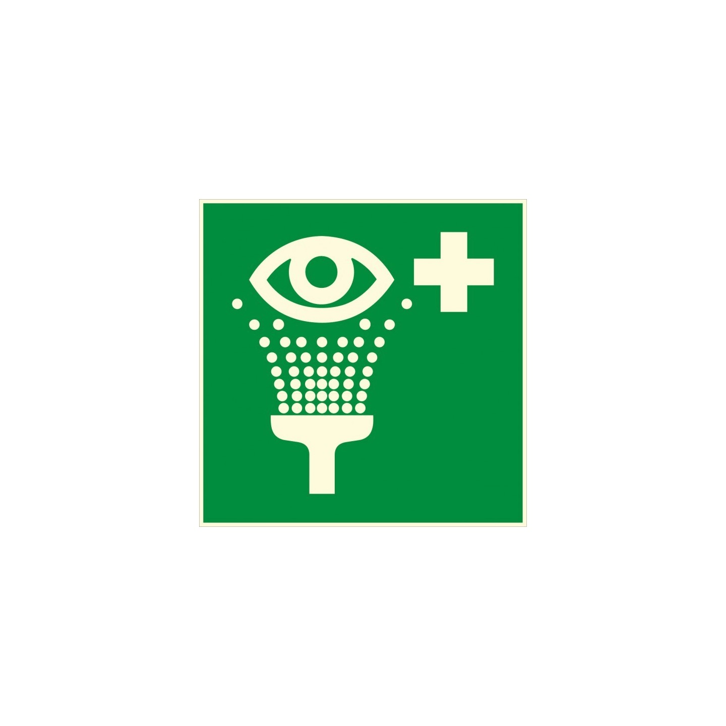 Panneau Rinçage des yeux en PVC photoluminescent rigide
