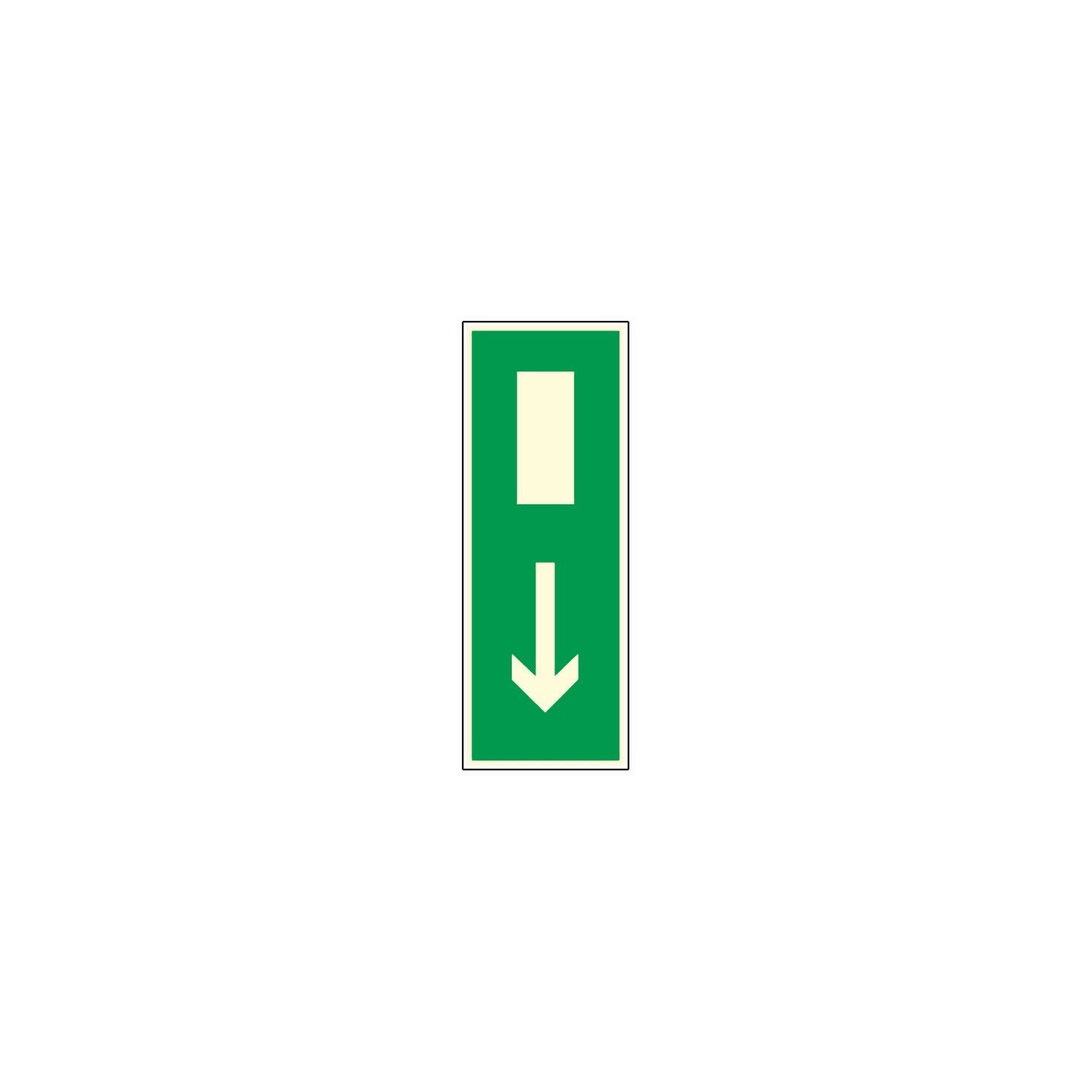 Panneau Issue de secours en bas en PVC photoluminescent – SNO0548