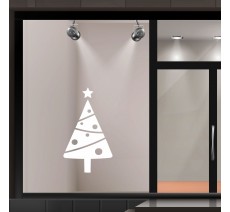 Adhésif pour vitrine en sapin de noël n°10 "le lumineux"