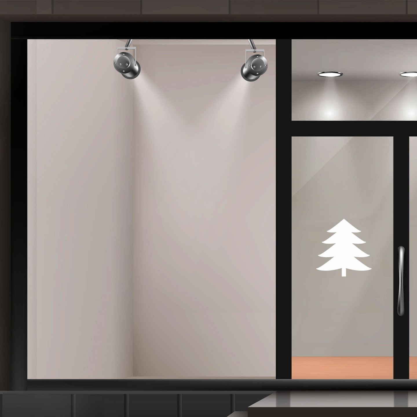 Sticker sapin pour vitrine n°14 "le verdoyant"