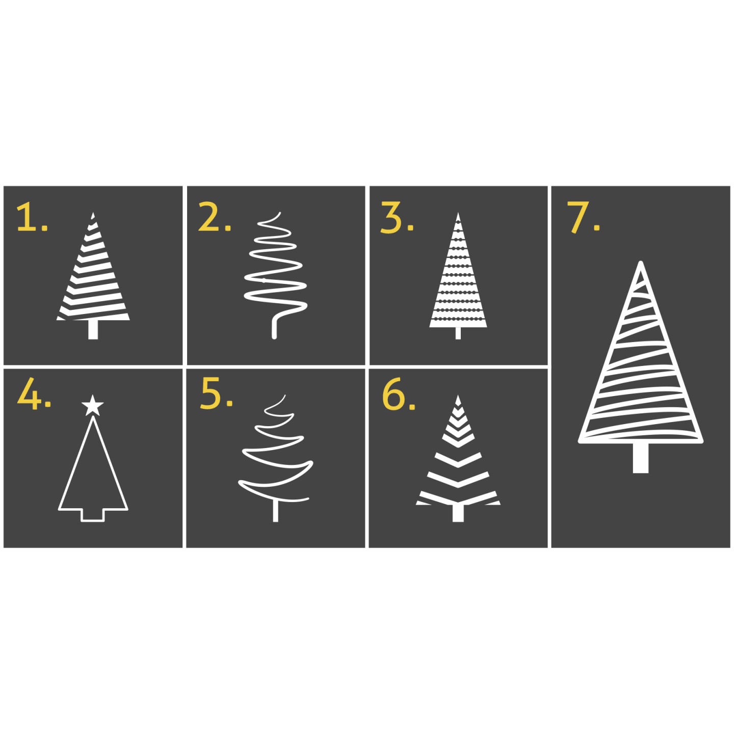 Sticker sapin pour vitrine n°15 "le joyeux"