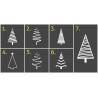 Sticker sapin pour vitrine n°15 "le joyeux"