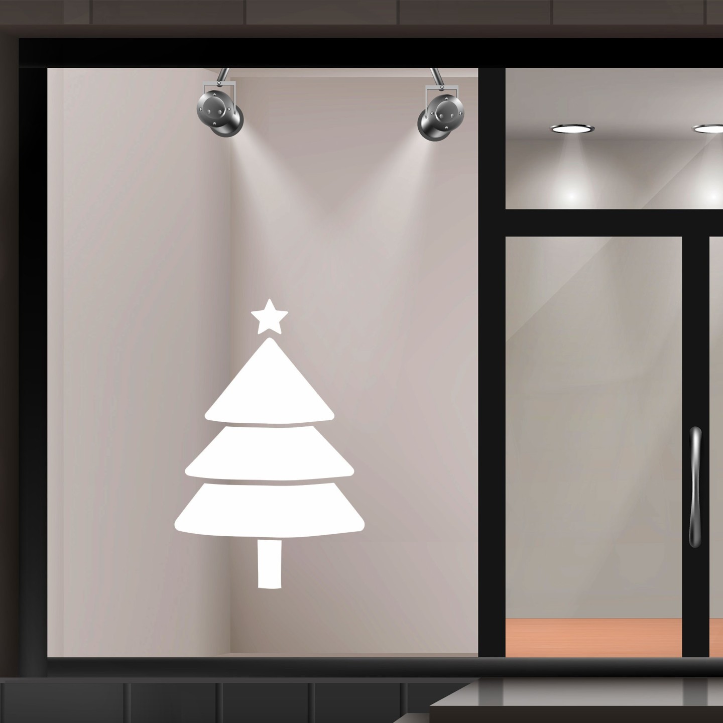 Sticker sapin pour vitrine n°19 "le fabuleux"