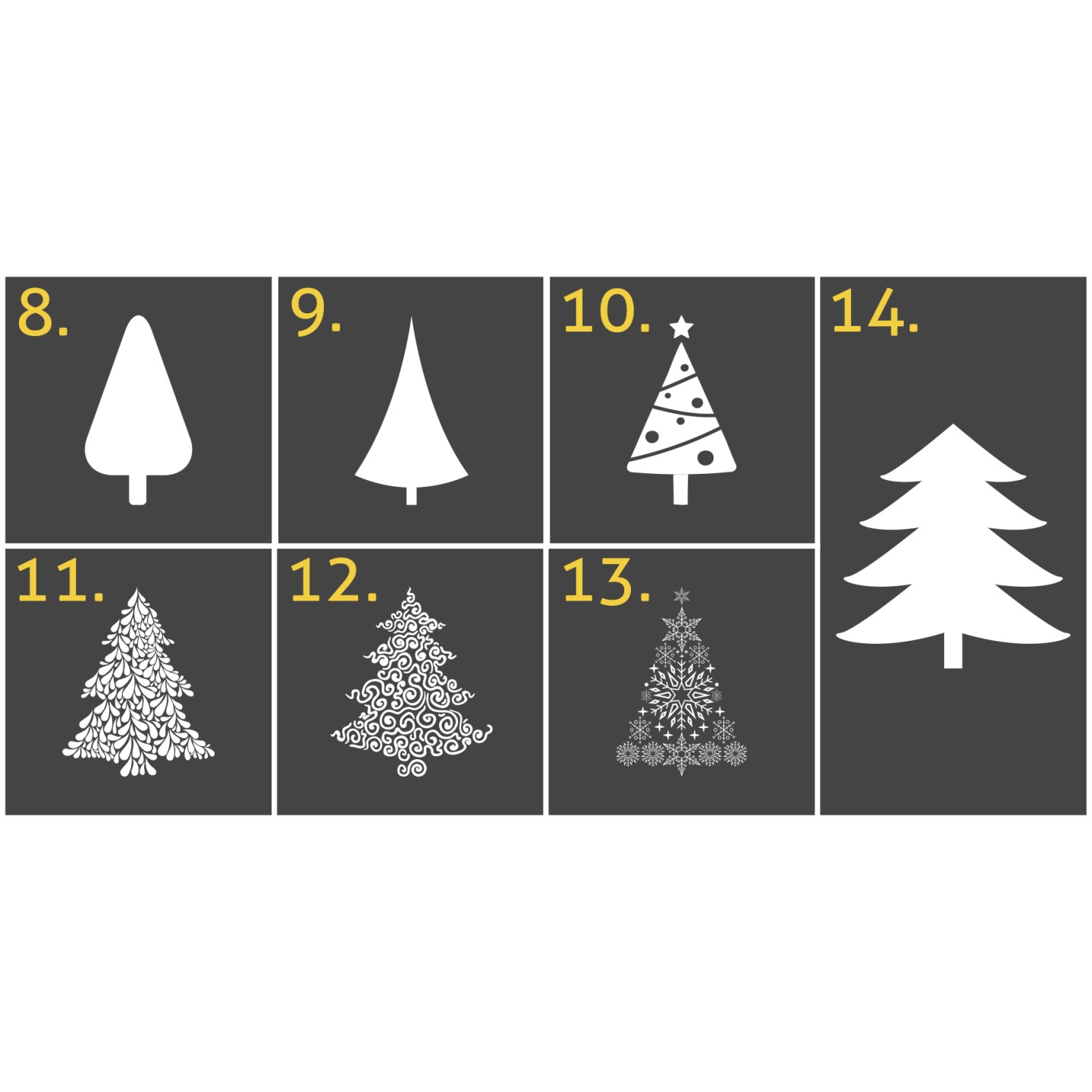 Sticker sapin pour vitrine n°20 "le grandiose"