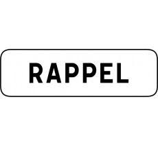 Panneau routier "Rappel" M9z