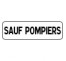 Panneau routier "Sauf pompiers" M9z