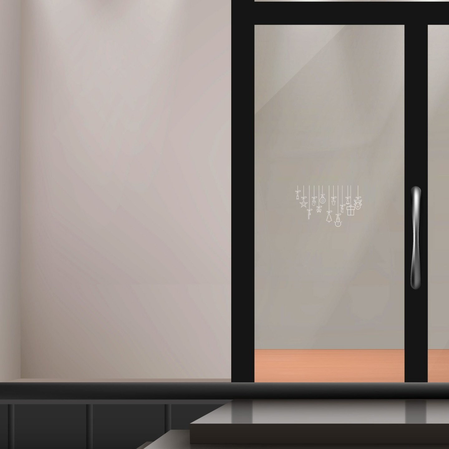 Stickers pour vitrine, décorations de noël