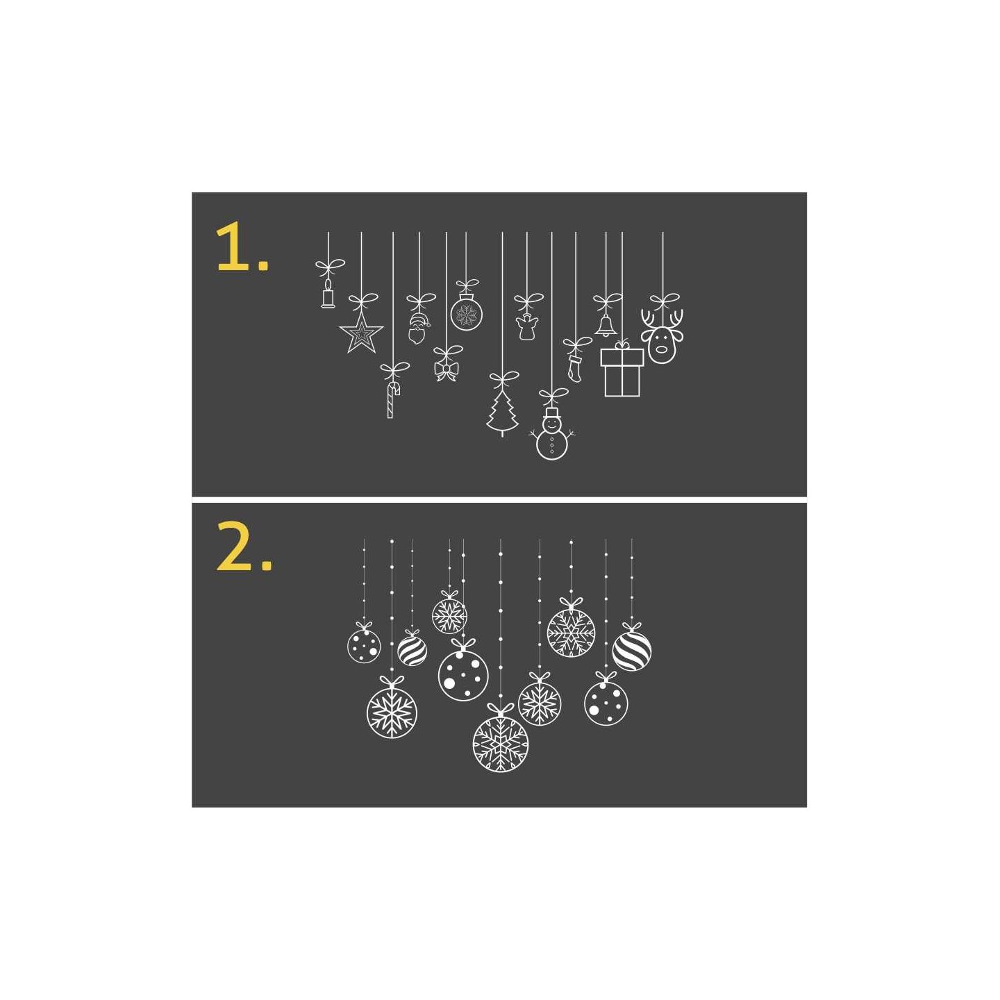 Stickers pour vitrine, décorations de noël