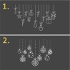 Stickers pour vitrine, décorations de noël