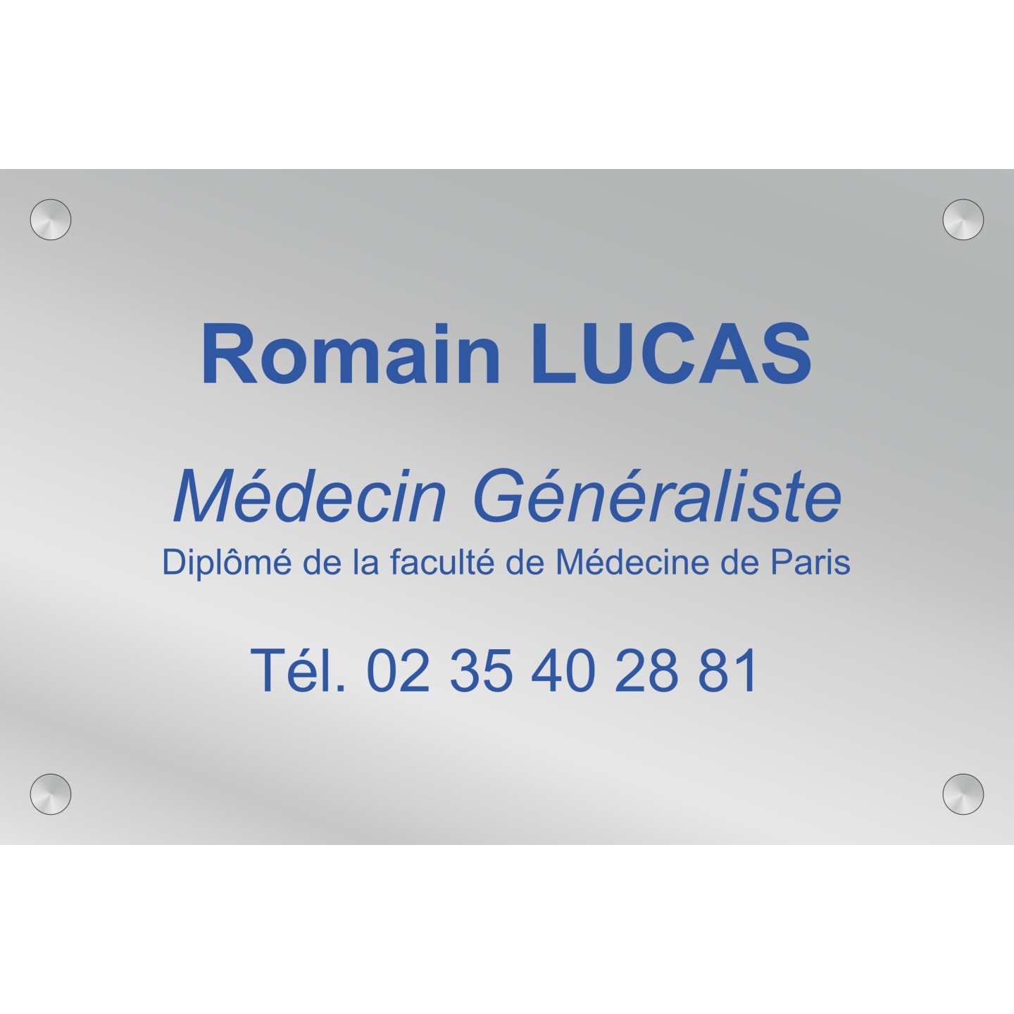 Plaque professionnelle Médecin