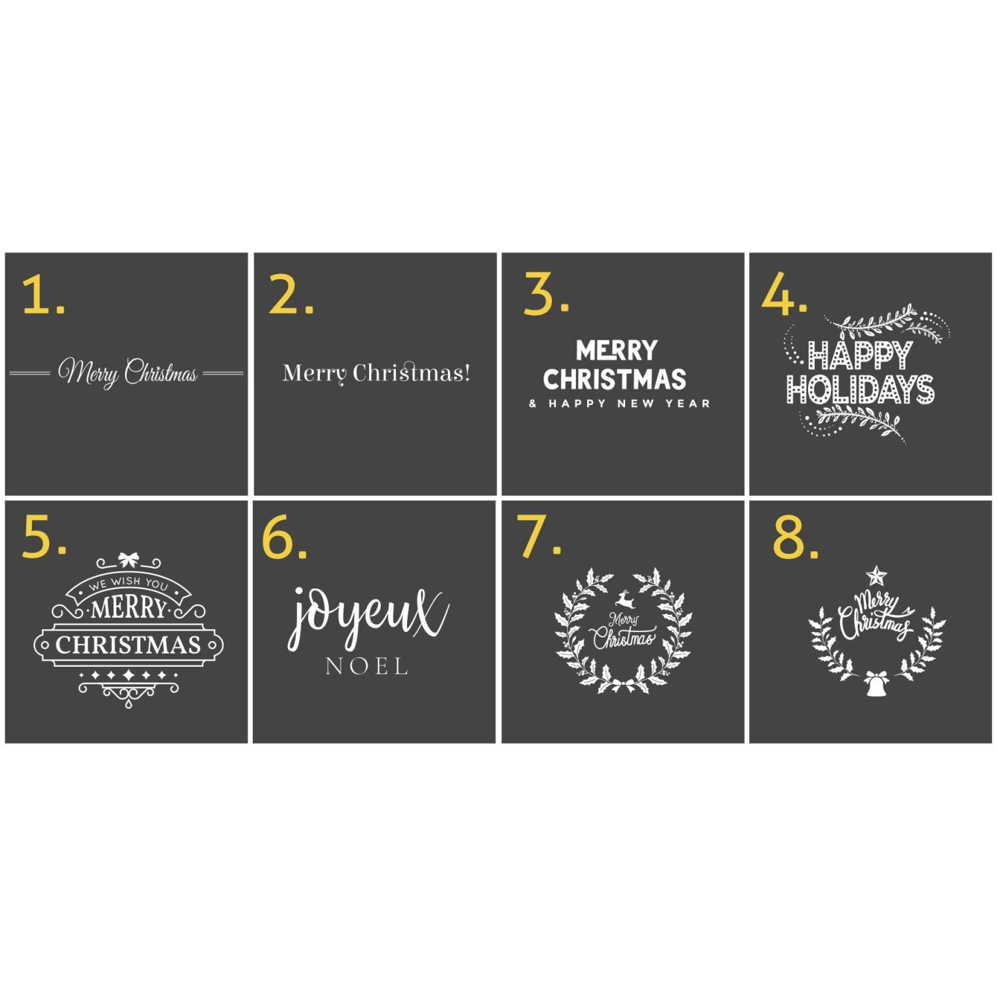 Sticker pour vitrine "Merry Christmas"