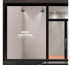 Adhésif pour vitrine "Merry Christmas & Happy New Year"