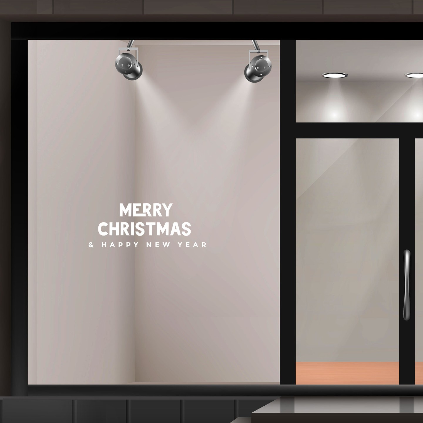 Sticker pour vitrine "Merry Christmas"