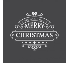 Autocollant pour vitrine "We Wish You Merry Christmas"