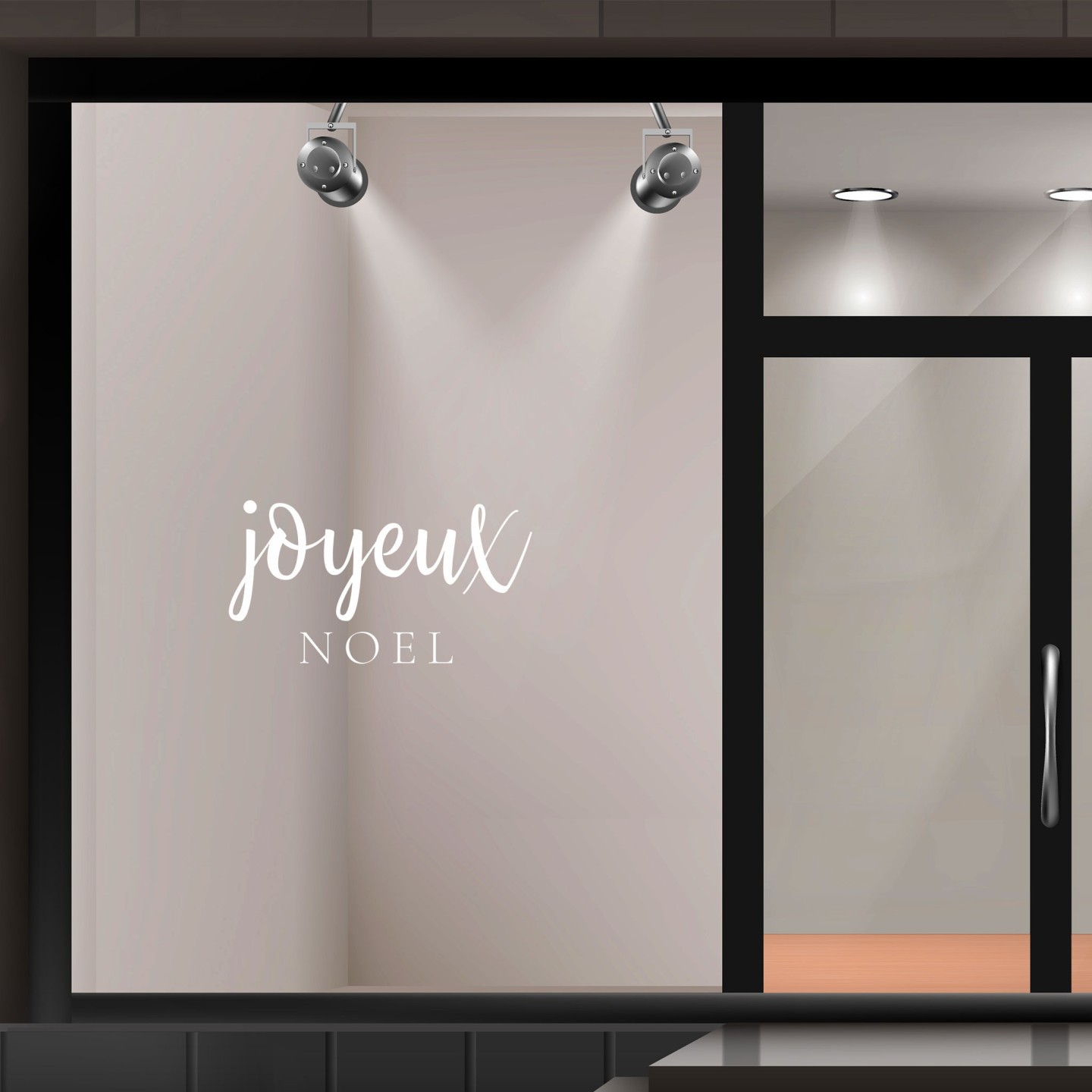 Sticker pour vitrine "Merry Christmas"