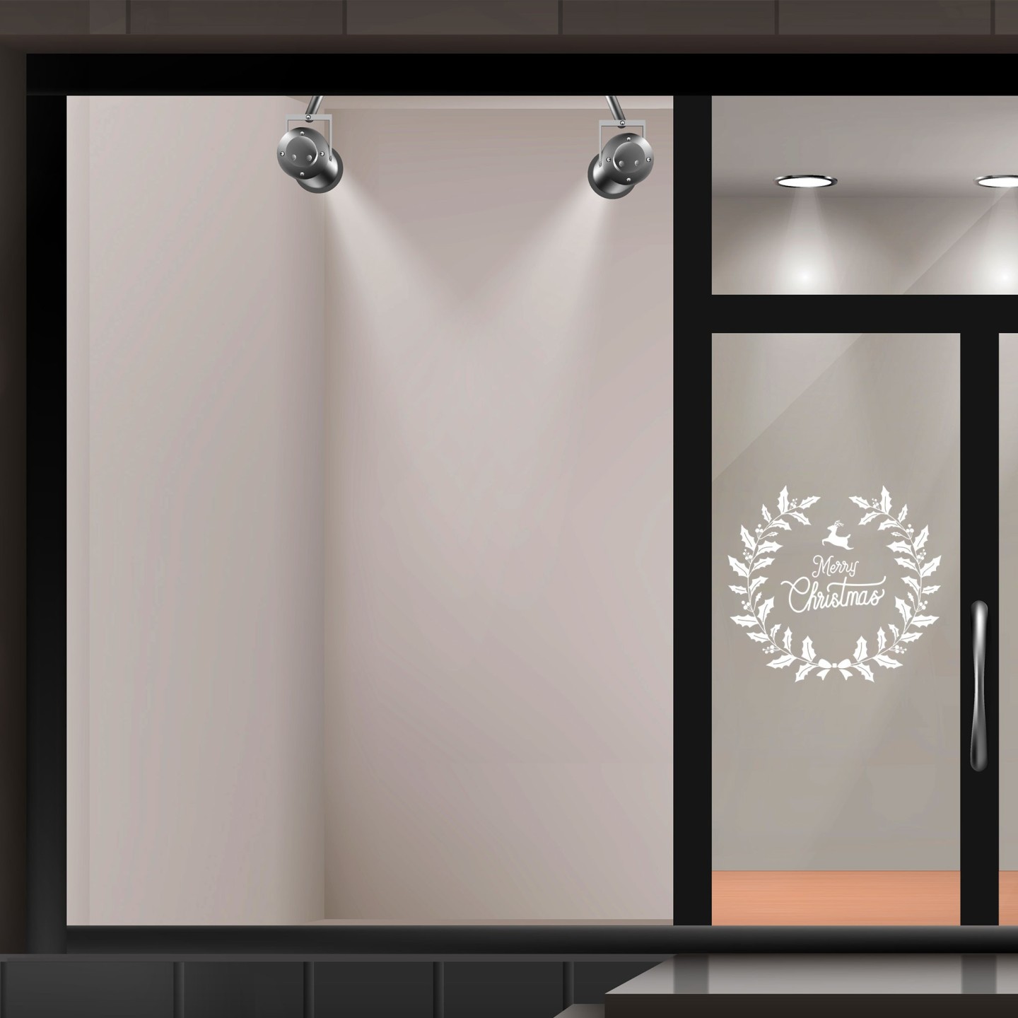 Sticker pour vitrine "Merry Christmas"