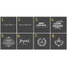 Sticker pour vitrine "Merry Christmas"