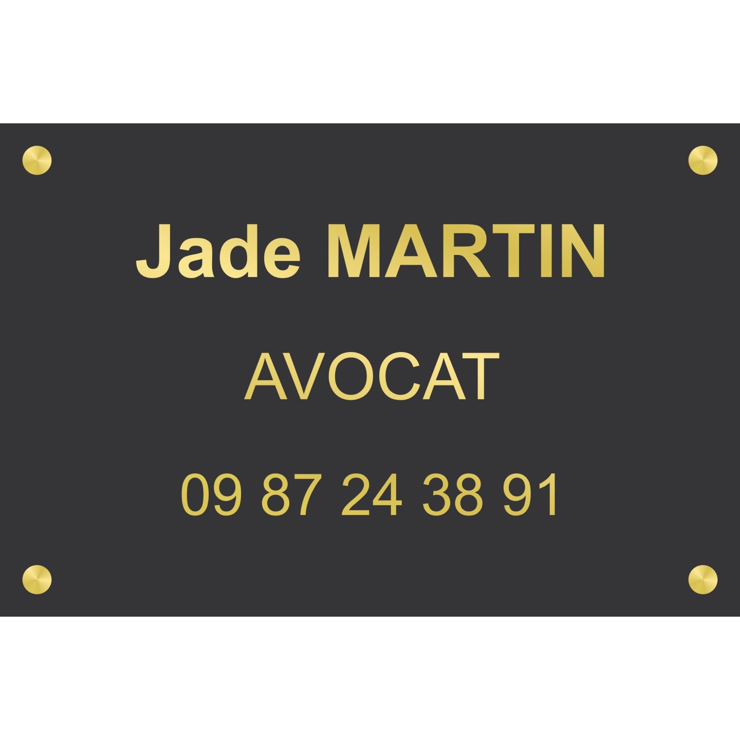 Plaque professionnelle Avocat