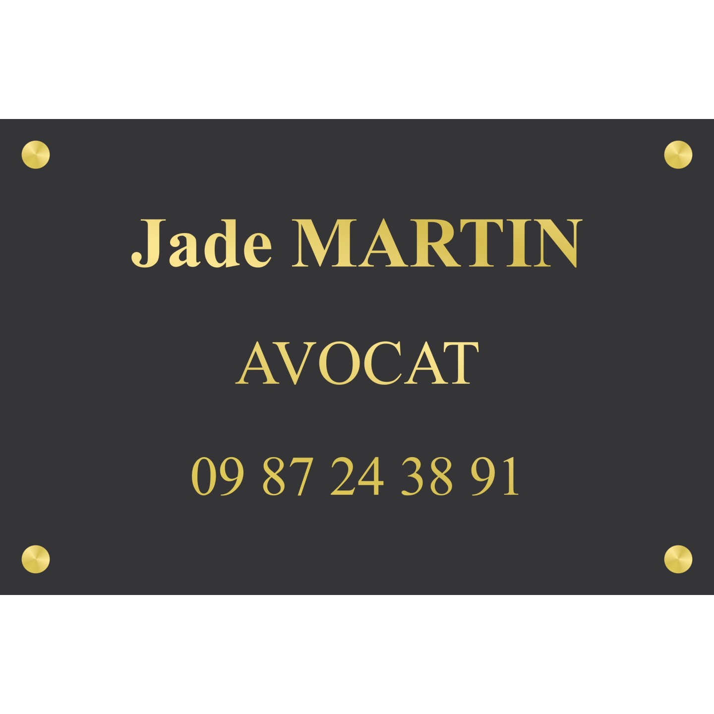 Plaque professionnelle Avocat