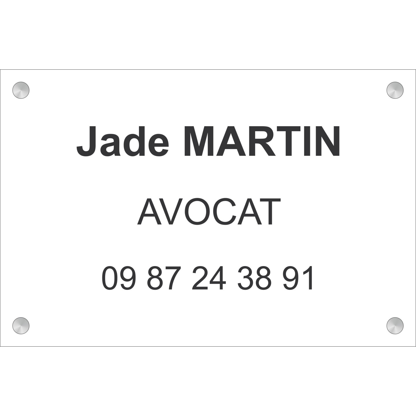Plaque professionnelle Avocat