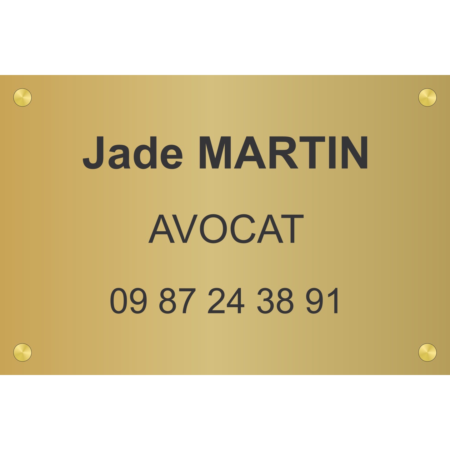 Plaque professionnelle Avocat