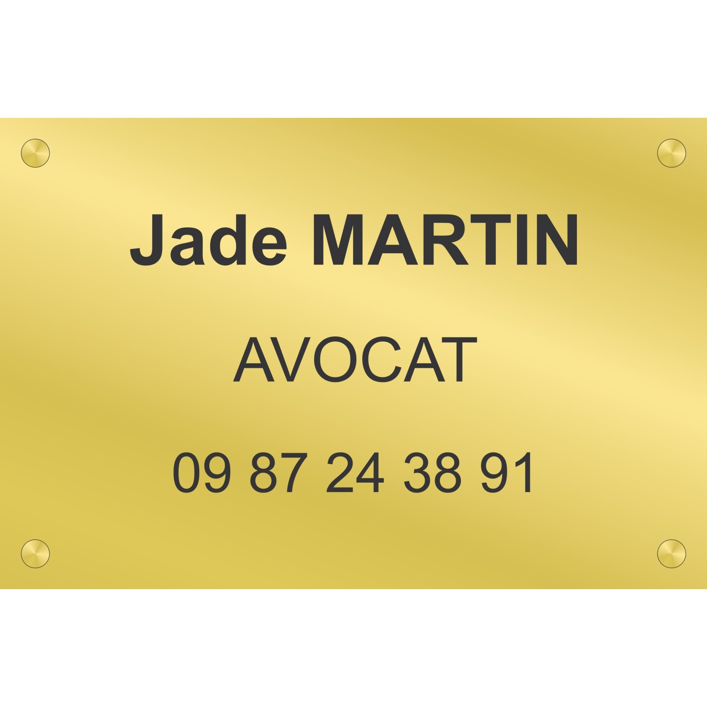 Plaque professionnelle Avocat