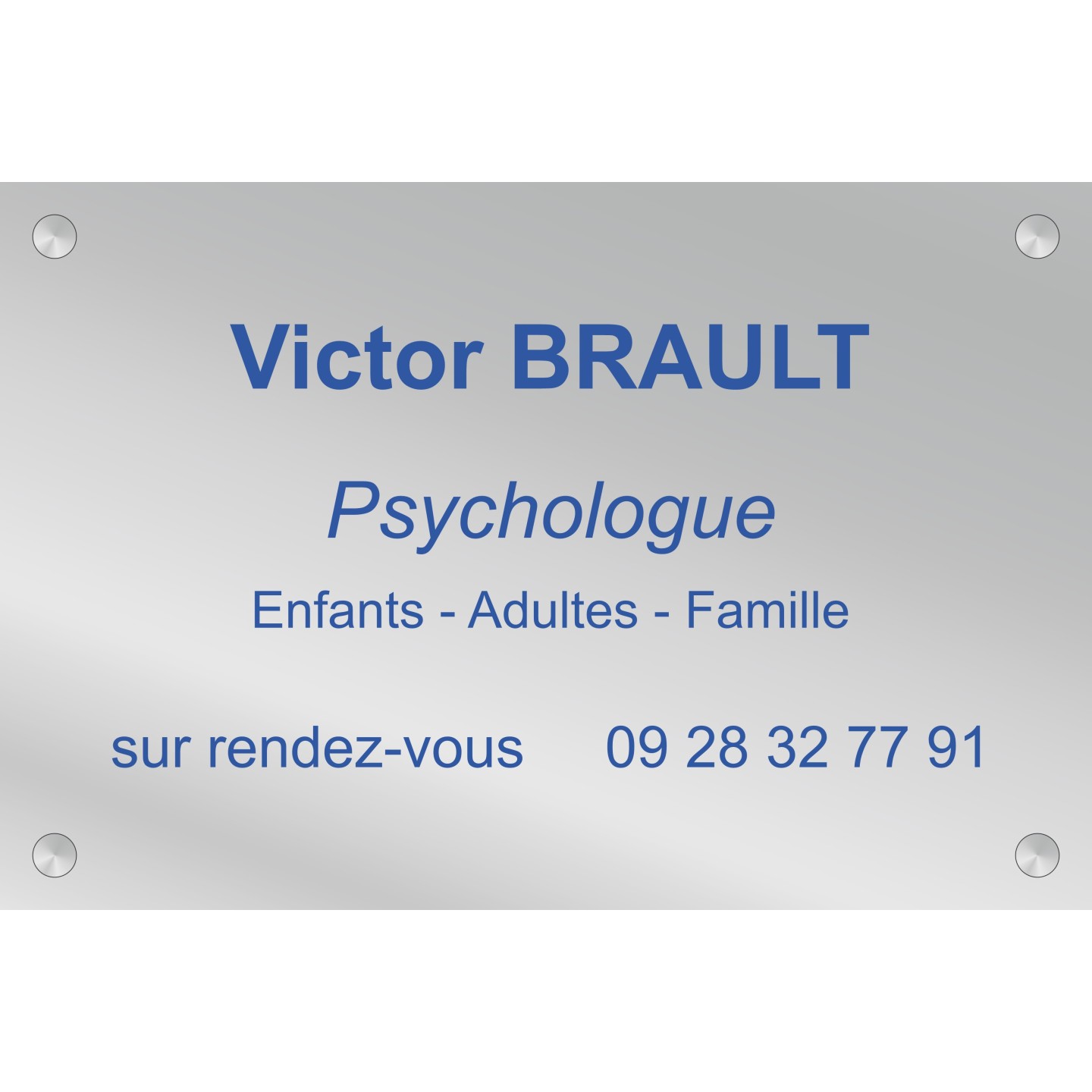 Plaque professionnelle Psychologue