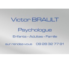 Plaque professionnelle Psychologue - aluminium ou plexiglass