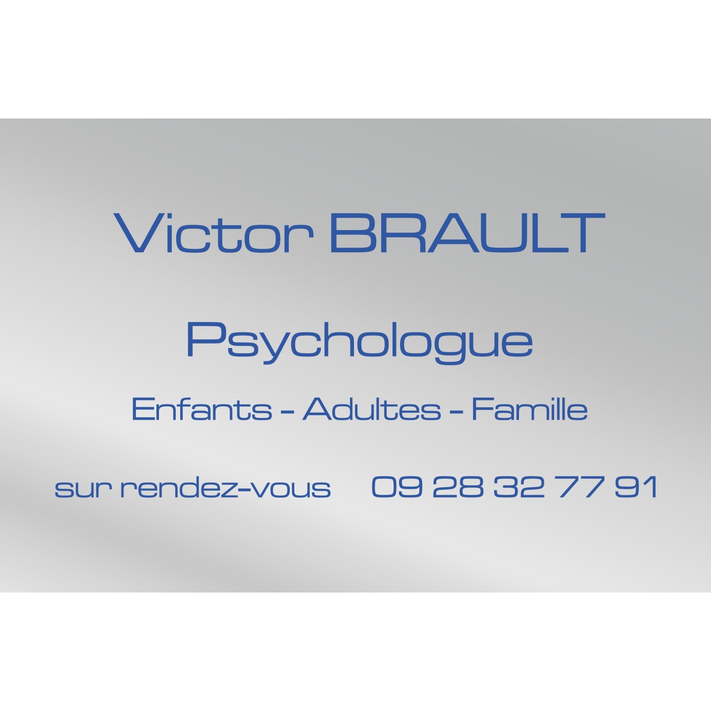 Plaque professionnelle Psychologue