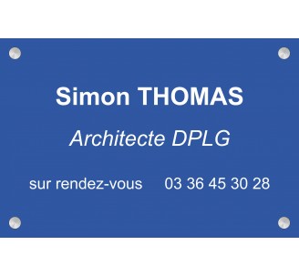 Plaque professionnelle Architecte