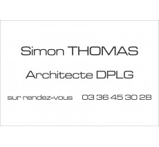 Plaque professionnelle Architecte - aluminium ou plexiglass