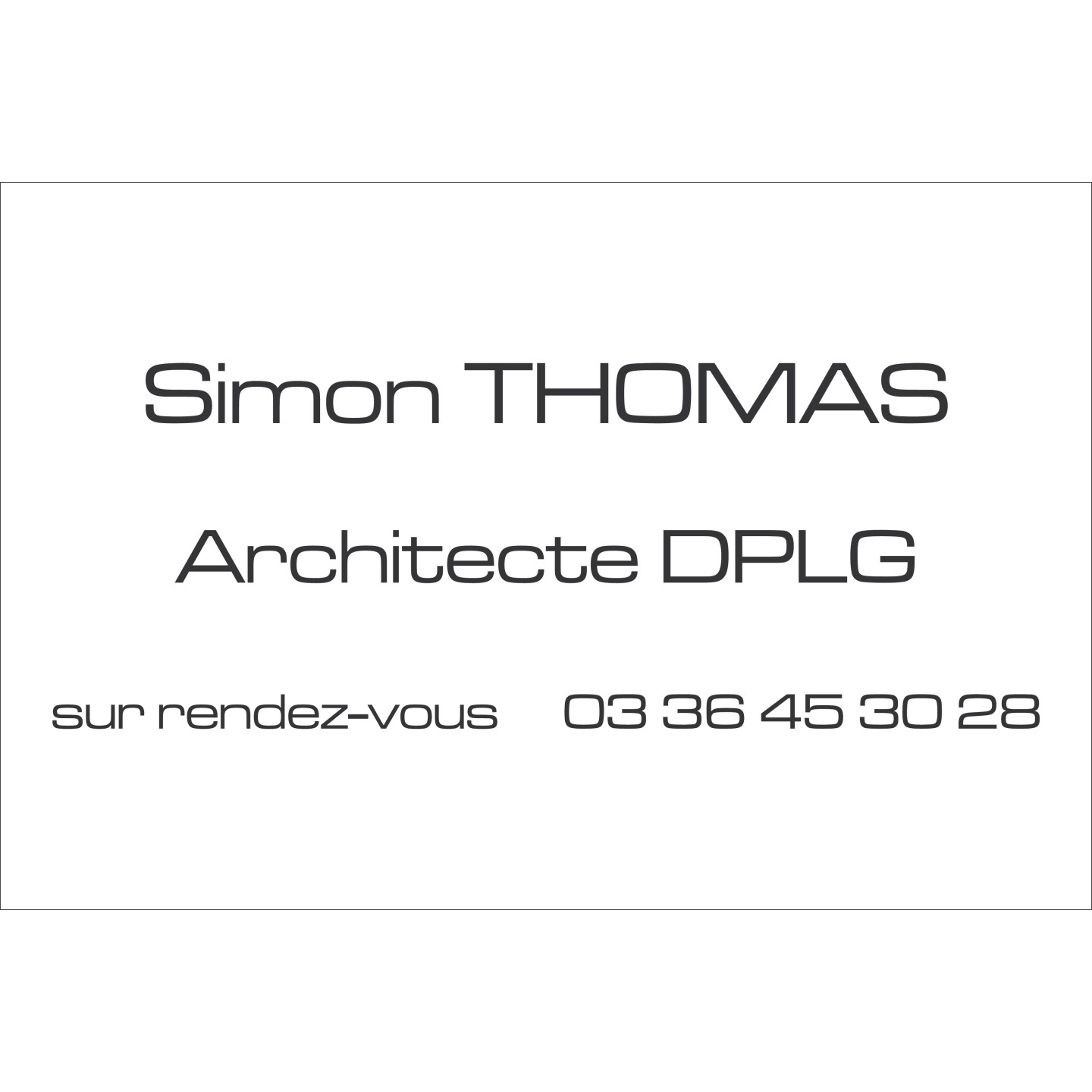 Plaque professionnelle Architecte