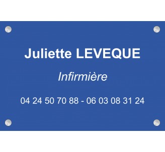 Plaque professionnelle Infirmier(e)