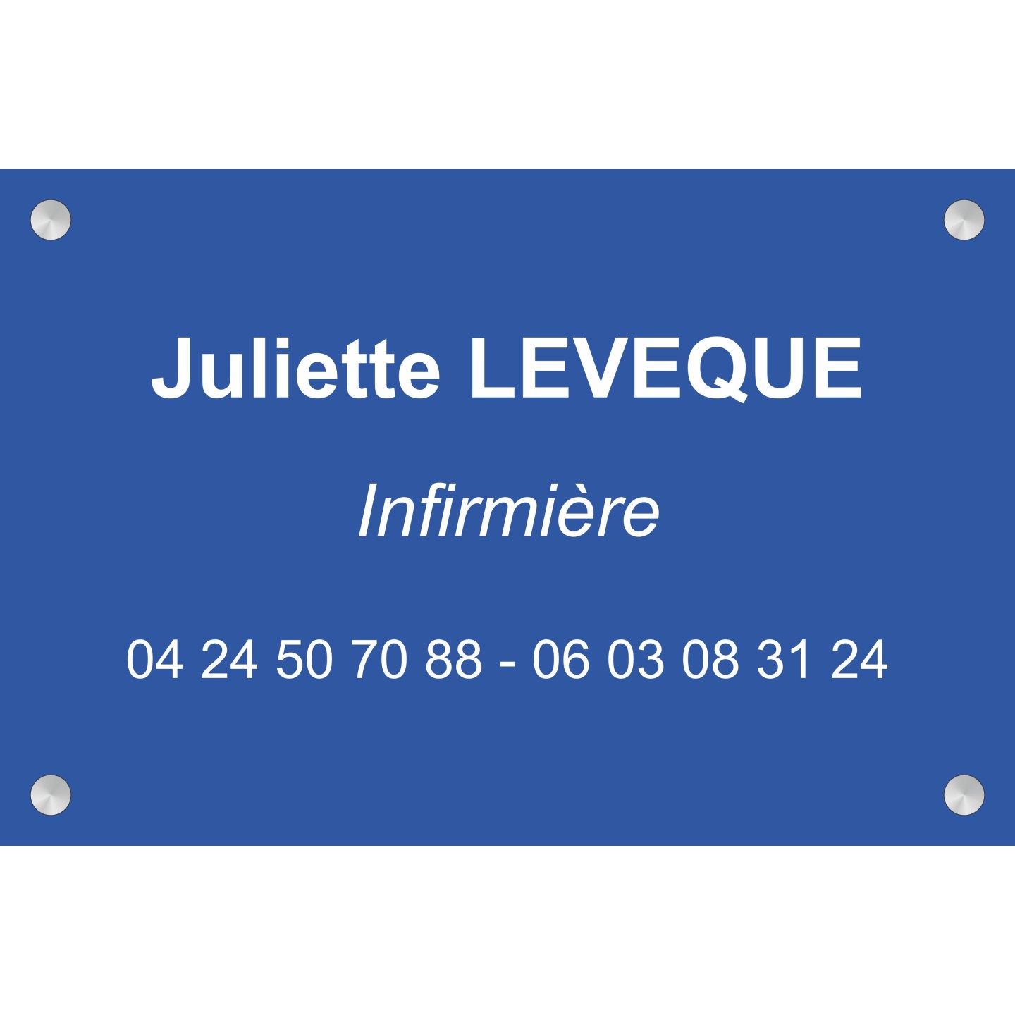 Plaque professionnelle Infirmier(e)